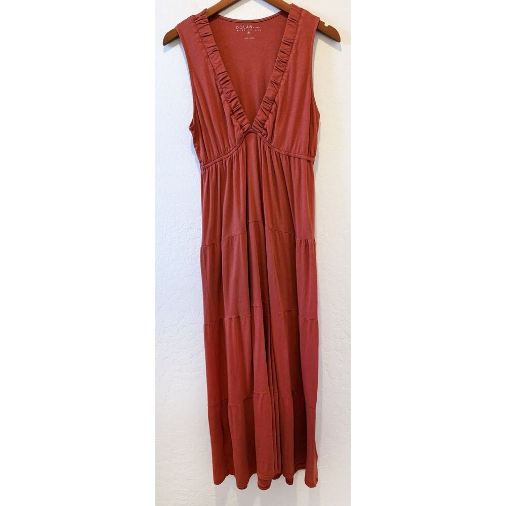 Dolan Medium Maxi Dress Anthropologie Terracotta Rust Orange Boho Casual Summer